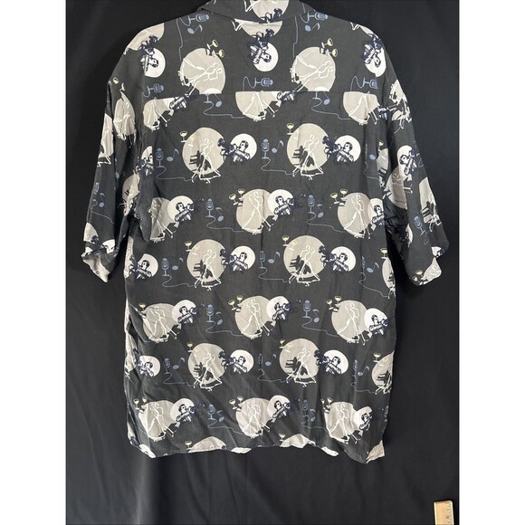 Vintage 80s City Streets Men's L Button Down Shirt Jazz Pattern - Picture 8 of 8